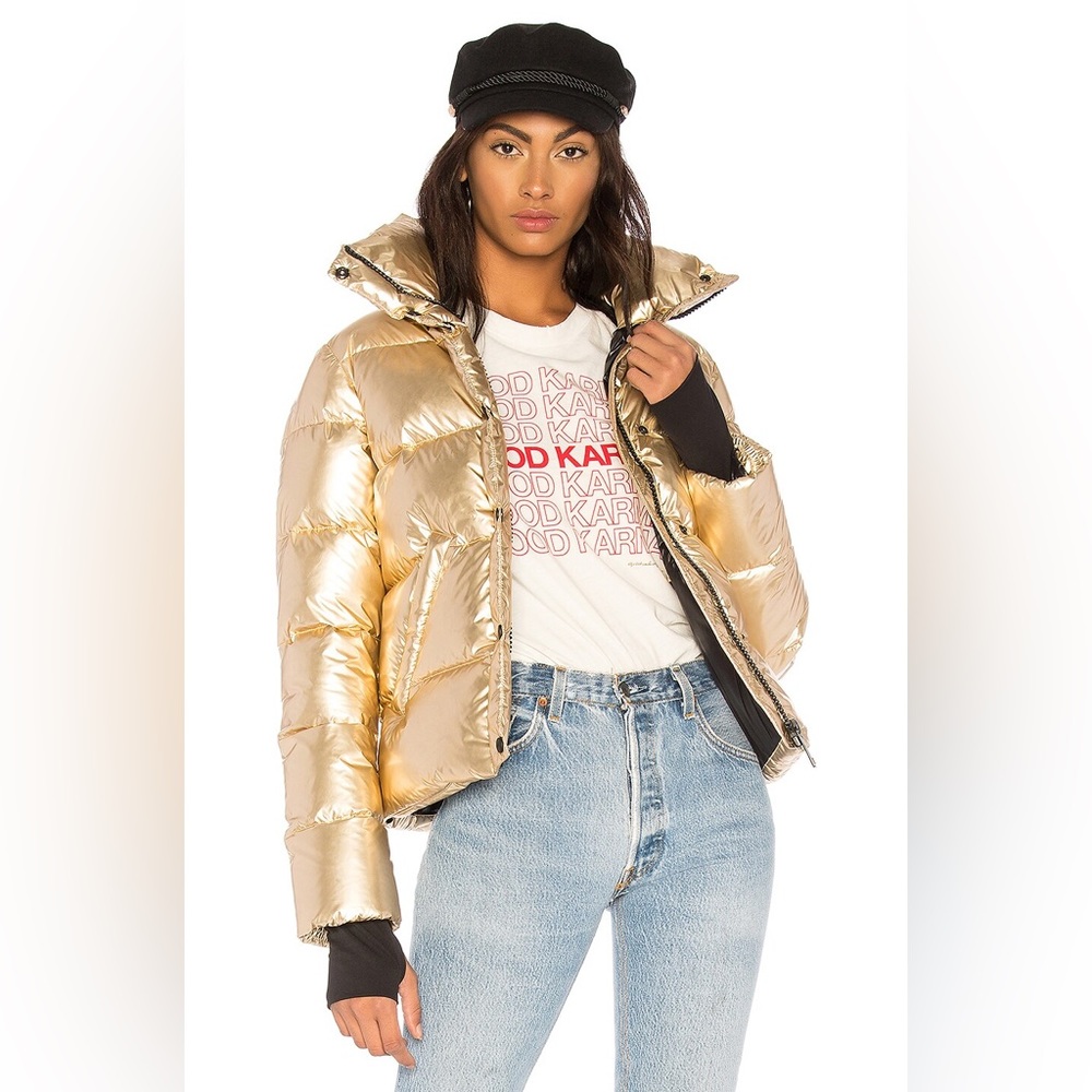 SAM New York Gold Isabel ski puffer jacket down coat XS